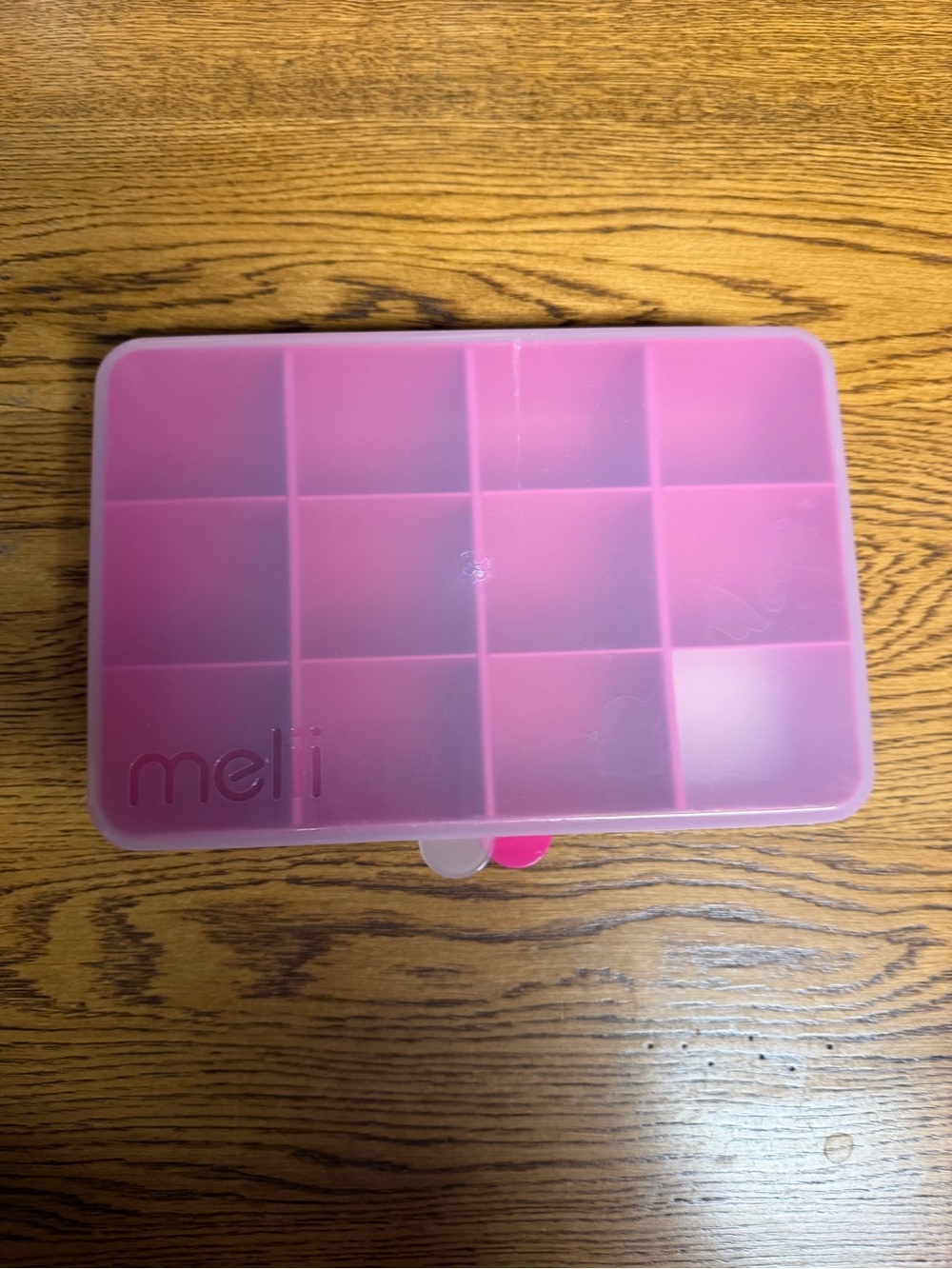 Pink 12Compartment snackle box. Great for school lunches